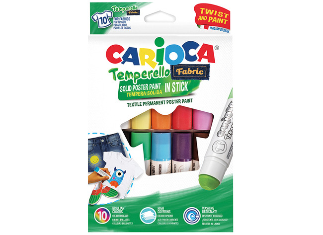 Textielstiften - Carioca Temperello Sticks - Assortiment Van 10kl