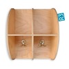 GARDEROBE - KAPSTOK - WAND - ROND - 2 HAKEN - MELAMINE