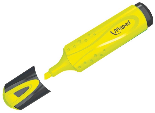 Stiften - markeerstiften - Maped Fluo'Peps - geel - per stuk