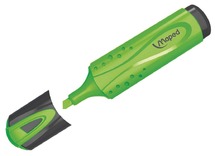 Stiften - markeerstiften - Maped Fluo'Peps - groen - per stuk