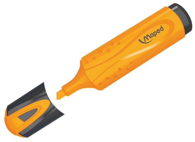Stiften - markeerstiften - Maped Fluo'Peps - oranje - per stuk