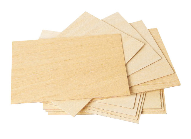 Hout - rechthoek - gelamineerd populier - 33 x 24 cm - set van 10
