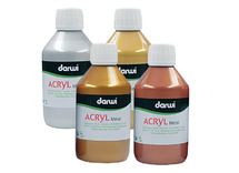 Verf - acrylverf - Darwi Metal - 4 x 250 ml - set van 4 assorti