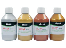 Verf - darwi acryl metal - 4 x 250 ml