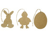 PAPIER-MACHÉ - PAASDECORATIES - SET VAN 12