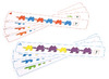 Sorteren - rijgkamelen - opdrachtkaarten voor JF6307 - patronen - set van 20 assorti
