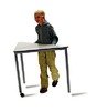 TAFEL - DRIEHOEK - 80 X 80 X 113 CM