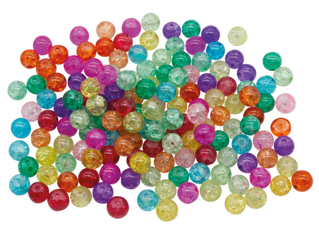 Parels - glas - glitter - set van 380 assorti