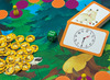 Spel - bordspel - Tijdlezen - Level 21 - Wolfje hoe laat is het? - kloklezen - per spel