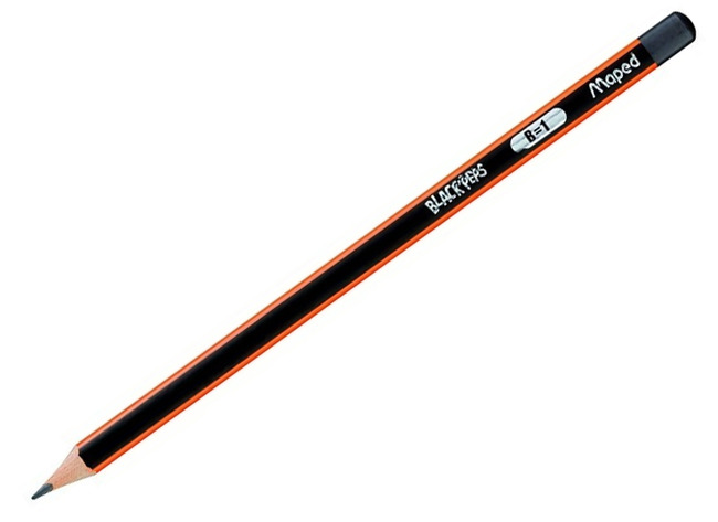 Potloden - grafietpotloden - Maped Black'Peps - B - driehoekig - dun - set van 12
