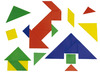 Kleur en vorm - tangram - met kistje - set van 28 assorti