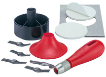 Lino - kit 3 in 1 - garnituur, houder, mesjes en meer - per kit