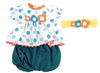 Poppen - kleding - Miniland - lente/zomer - jeanspakje meisje, pofbroek jongen, pofbroek meisje - 38 cm - per set