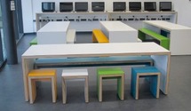 TAFEL - BLOKTAFEL - KORTE ZITBANK