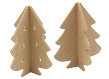 Hout - kerstboom - set van 10