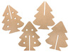 Figuren - hout - 3D - kerstboom - set van 10