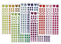 Stickers - 3d - blinkend - mozaïek - zelfklevend - decoratie - set van 1380 assorti
