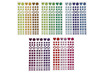 Stickers - 3d - blinkend - mozaïek - zelfklevend - decoratie - set van 1380 assorti