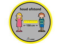 Veiligheid - Suus & Luuk - afstand houden sticker - set van 4