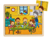 Themapuzzel - leefwereld - 9 stukjes per puzzel - hout - set van 4 assorti