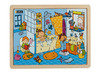 Themapuzzel - leefwereld - 9 stukjes per puzzel - hout - set van 4 assorti