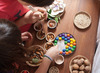 Open-ended - Grapat Marbles - knikkers - gekleurd - hout - set van 36 assorti