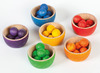 Open-ended - Grapat Marbles - knikkers - gekleurd - hout - set van 36 assorti