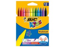 Waskrijt - BIC KIDS Plastidecor Triangle - set van 12 assorti