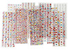 Stickers - acryl - edelstenen - zelfklevend - classpack - decoratie - set van 12 assorti