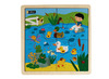 Puzzel - imitatiepuzzel - 4 stukjes per puzzel - hout - set van 4 assorti