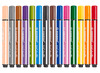 Stiften - kleurstiften - Stabilo Trio Scribbi - driekantig - 2 mm - set van 14 assorti