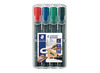 Stiften - whiteboard stiften - Staedtler Lumocolor 352 - rond - gekleurd - set van 4 assorti