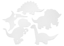 Figuren - karton - dinosaurussen - blanco - set van 16 assorti
