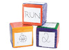 Spelaccessoires - dobbelstenen - Spordas Move Cubes - 14,5 cm - gekleurd - met pochetten - per stuk