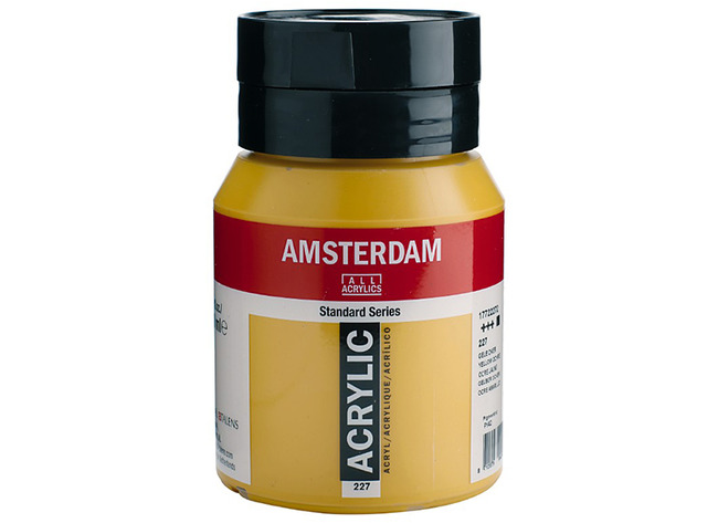 Verf - acrylverf - Amsterdam - 500 ml - gele oker - per stuk
