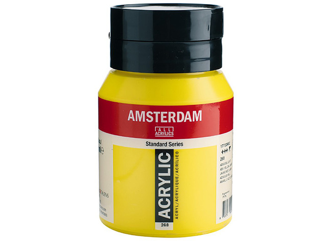 Verf - acrylverf - Amsterdam - 500 ml - azogeel licht - per stuk