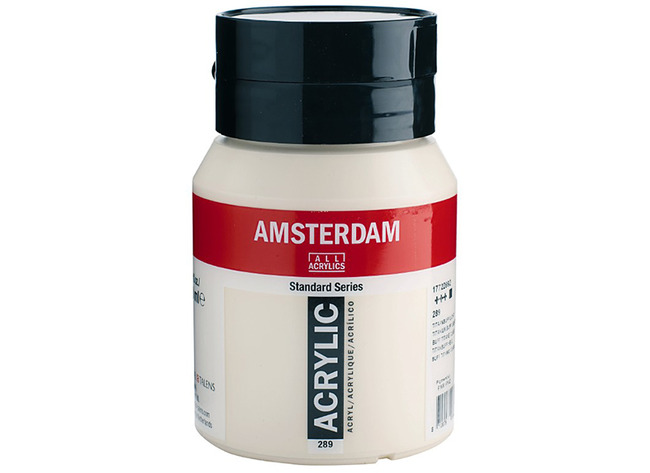 Verf - acrylverf - Amsterdam - 500 ml - titaanbuff licht - per stuk