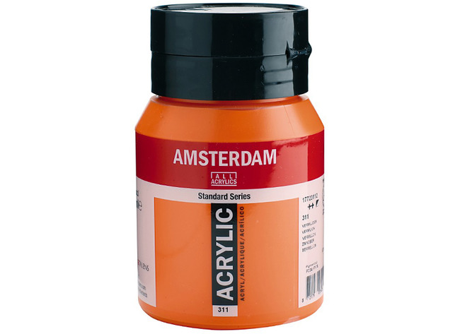 Verf - acrylverf - Amsterdam - 500 ml - vermiljoen - per stuk