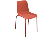 Stoel - Zenith Q - Vierpoots - onderstel rood - kuip rood - per stuk