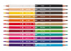 Potloden - kleurpotloden - Milan Bicolor - driehoekig - dun - tweekleurig - set van 12