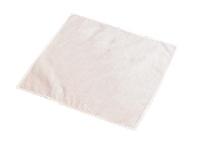 Mouchoir en textile blanchi - 28 x 28 cm - à décorer - pièce