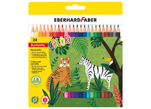 Potloden - kleurpotloden - Eberhard Faber Kid - zeshoekig - dun - set van 24