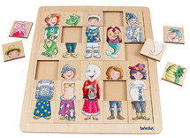 Puzzel - Match&Mix Fantasie  - hout - per stuk