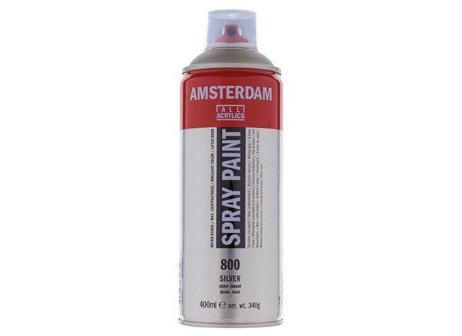 Verf - acrylverf - Amsterdam Spray Paint - 400 ml - zilver - per stuk