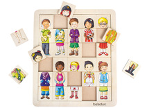 Puzzel - Match&Mix Kinderen  - hout - per stuk