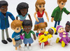 Speelgoedpoppen - spelfiguren - Afrikaanse familie - per set