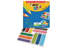 Potloden - kleurpotloden - BIC KIDS Tropicolors - zeshoekig - doos - voordeelpakket - set van 216