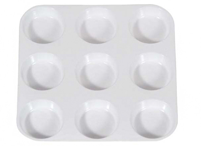 Verfschaal - 27,5 x 27,5 x 2,5 cm - plastic - per stuk