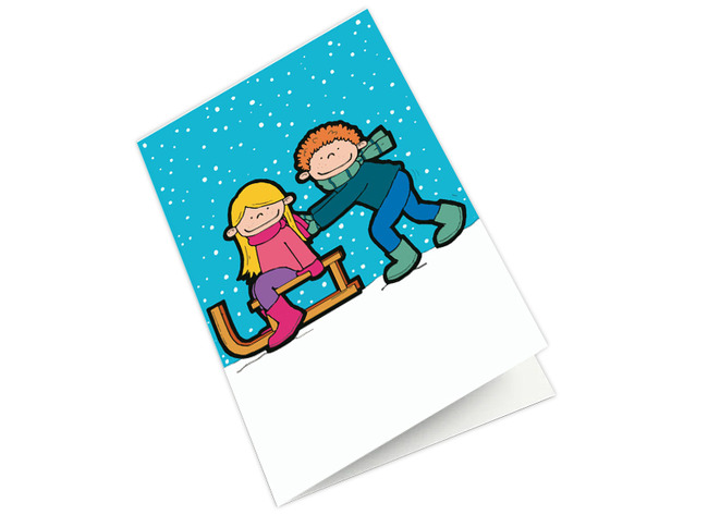 Nieuwjaarsbrief - 16 x 23 cm - suus en luuk - per stuk
