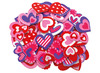 Stickers - foam - hartjes met patronen- set van 120 assorti